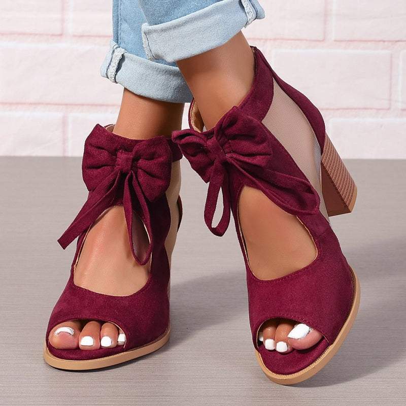 ISABEAU | CHAUSSURES ORTHOPÉDIQUES À TALONS AVEC CHARME EN NOEUD
