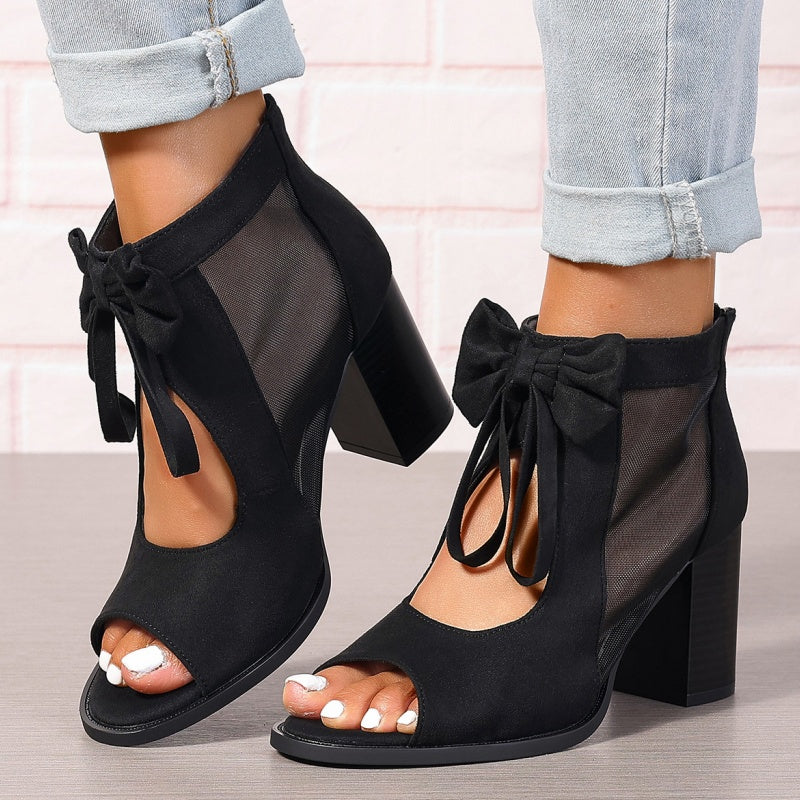 ISABEAU | CHAUSSURES ORTHOPÉDIQUES À TALONS AVEC CHARME EN NOEUD